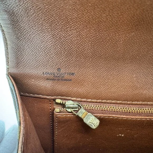 Louis Vuitton PM Clutch Bag Monogram Pochette Dame 29 GM Leather Trim Brown OS - Picture 12 of 12